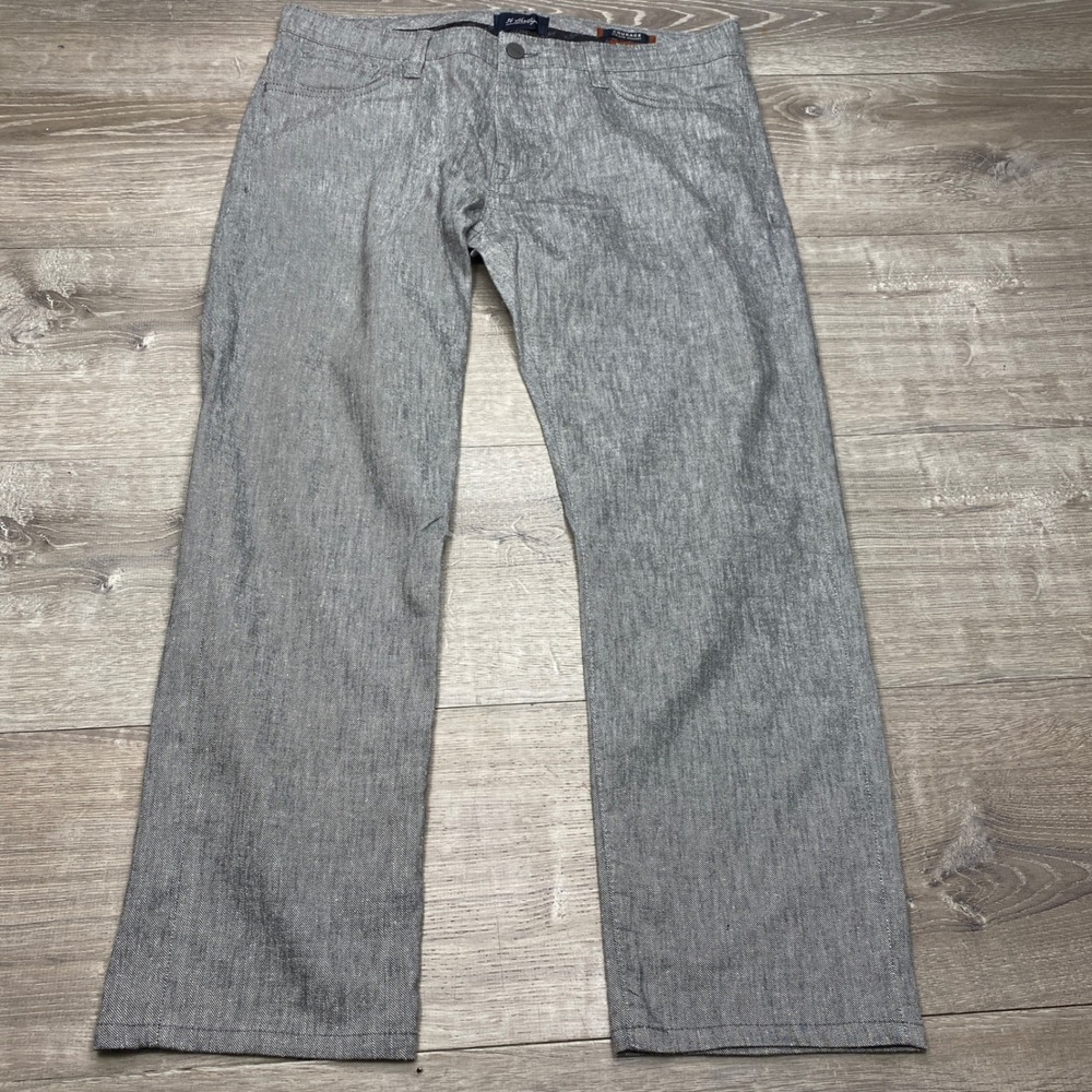 34 Heritage Courage Pants Mens 35x32 Grey Straight Mid-Rise Cotton Hemp